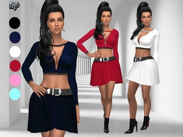 MP Low Cleavage Date Outfit - The Sims 4 Custom Content