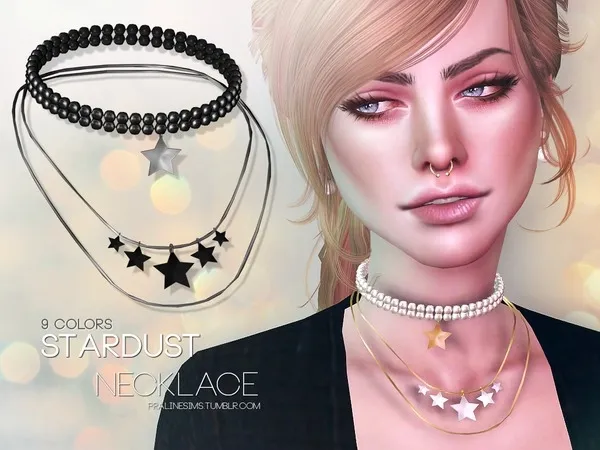 Alpha Stardust Necklace - The Sims 4 Custom Content