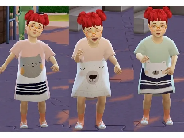 Maxis Match Baggy tshirt for toddler - The Sims 4 Custom Content