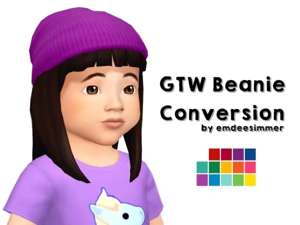 Maxis Match GTW Beanie Conversion - The Sims 4 Custom Content