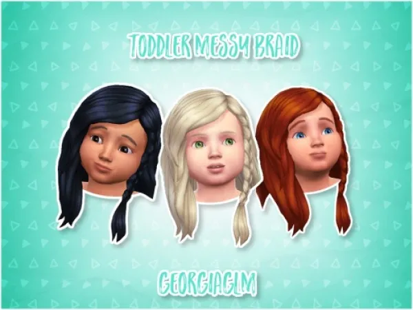 Maxis Match Toddler Messy Braid - The Sims 4 Custom Content