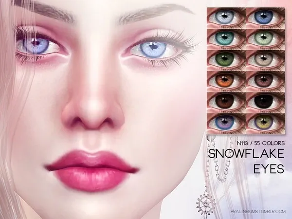 Alpha Snowflake Eyes N113 - The Sims 4 Custom Content