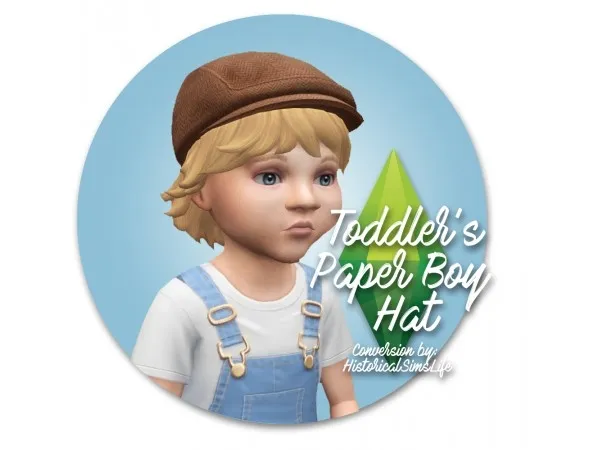 Maxis Match Toddler's Paper Boy Hat Conversion - The Sims 4 Custom Content