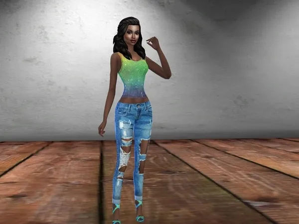 Alpha Nala Party Tanktop - The Sims 4 Custom Content