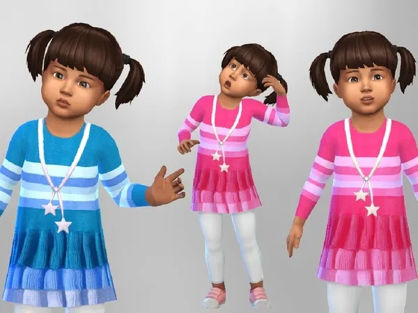 Alpha Toddler Dress Leggings Outfit - The Sims 4 Custom Content