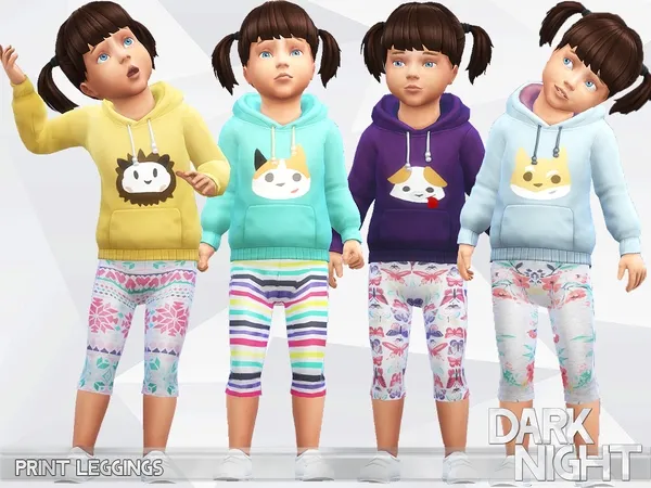 Alpha Print Leggings - The Sims 4 Custom Content