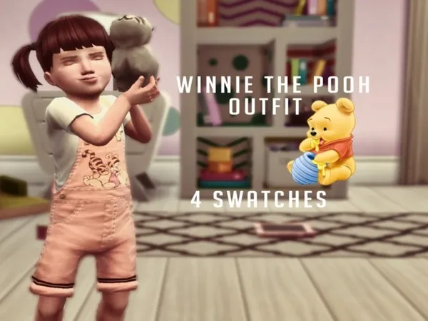 Alpha Winnie the Pooh Outfits - The Sims 4 Custom Content
