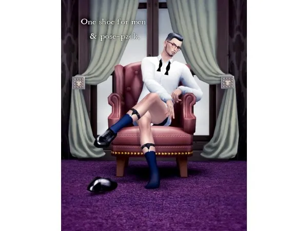 Alpha one shoe for men pose pack - The Sims 4 Custom Content