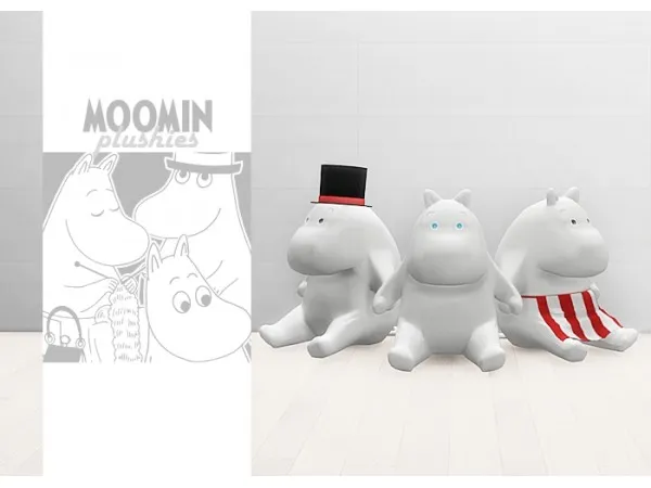 Alpha Moomin Plushies - The Sims 4 Custom Content