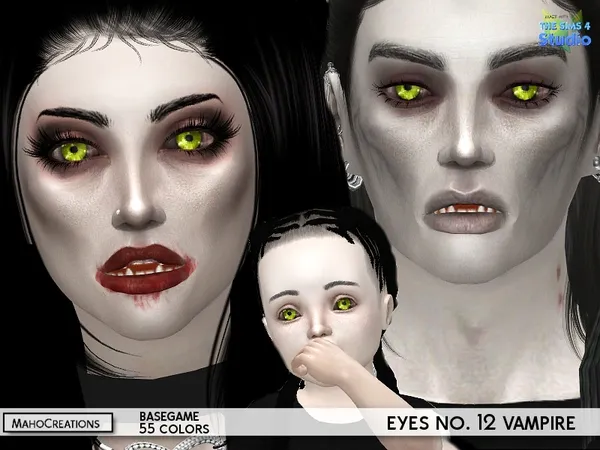 Alpha Vampire Eyes - The Sims 4 Custom Content