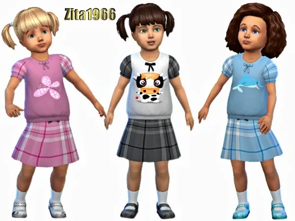 Alpha Checker Fun Outfits - The Sims 4 Custom Content