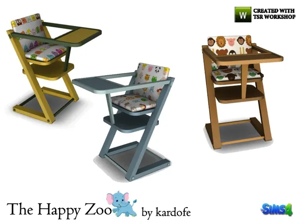 kardofe_The Happy Zoo_Infant highchair - The Sims 4 Custom Content