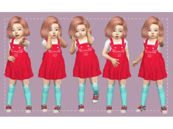 Maxis Match toddler poses set 1 - The Sims 4 Custom Content