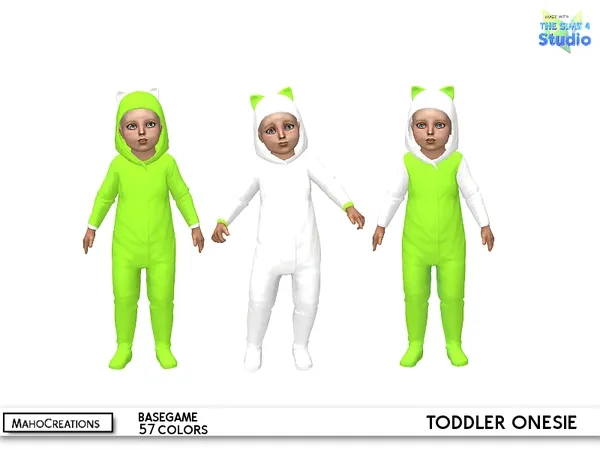 Alpha Toddler Onesies - The Sims 4 Custom Content