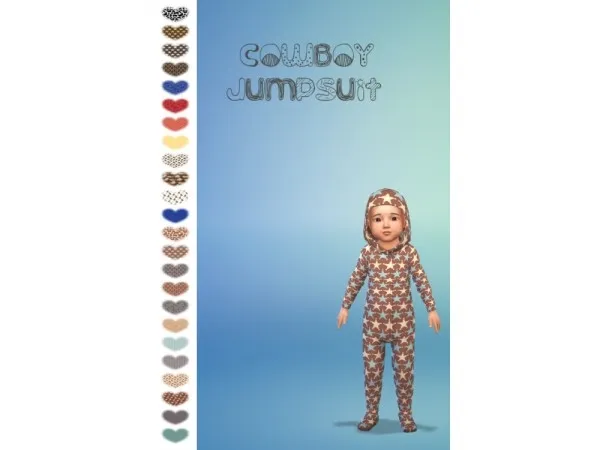 Alpha Toddler Cowboy Jumpsuit - The Sims 4 Custom Content