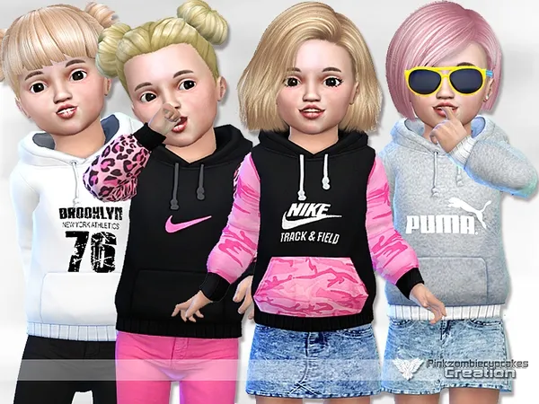 Alpha Sporty Hoodie for Toddler - The Sims 4 Custom Content