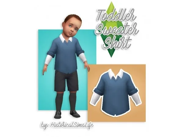 Alpha Toddler Sweater Shirt History Lover's Sims Blog - The Sims 4 Custom Content