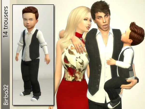 Alpha Like dad Classic pants - The Sims 4 Custom Content