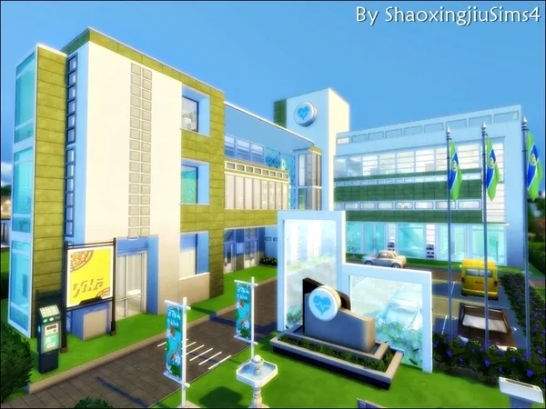 Maxis Match Grass Hospital - The Sims 4 Custom Content