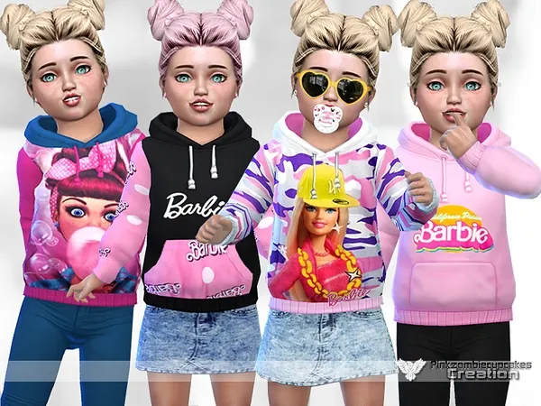 Alpha Barbie Hoodie Collection - The Sims 4 Custom Content