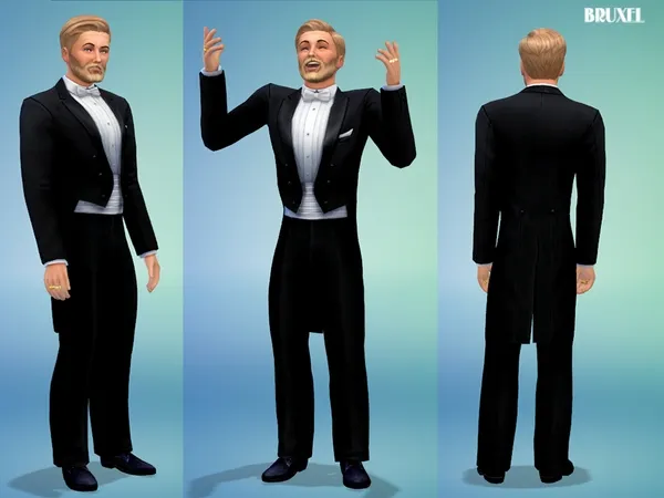 Alpha Bruxel Ballroom Tuxedo - The Sims 4 Custom Content