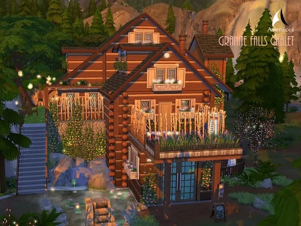 Maxis Match Granite Falls Chalet - The Sims 4 Custom Content