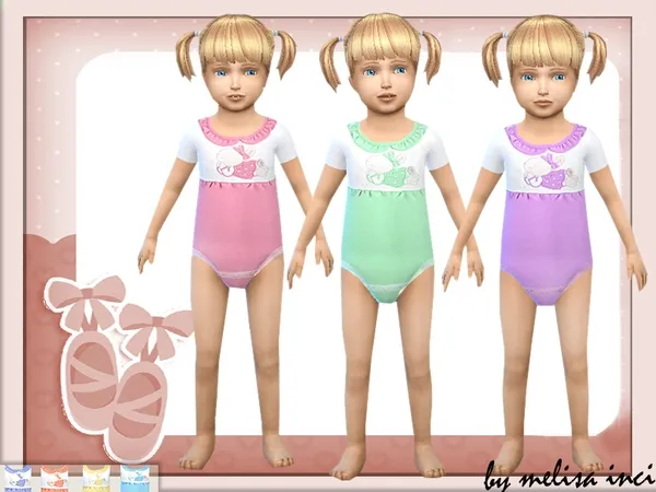 Alpha Toddler Cute Bodysuit - The Sims 4 Custom Content