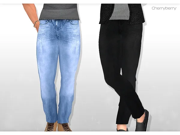 Alpha Skinny stretch jeans for men - The Sims 4 Custom Content