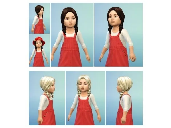 Maxis Match Little Braids for Toddler - The Sims 4 Custom Content