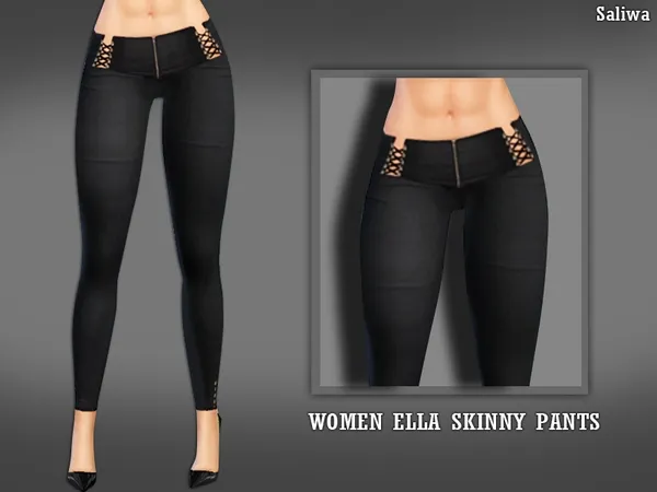 Alpha Ella Skinny Pants - The Sims 4 Custom Content