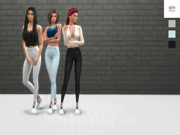 Alpha Summer Skinny Jeans - The Sims 4 Custom Content