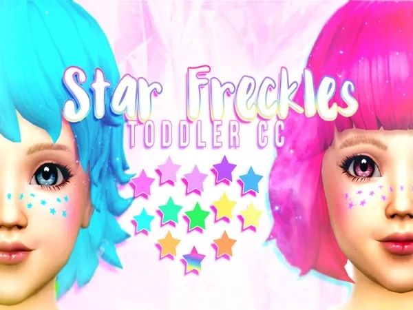 Alpha Toddler Star Freckle Face Paint - The Sims 4 Custom Content