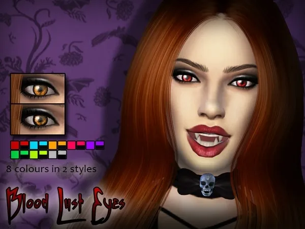 Alpha Blood Lust Vampire Eyes - The Sims 4 Custom Content
