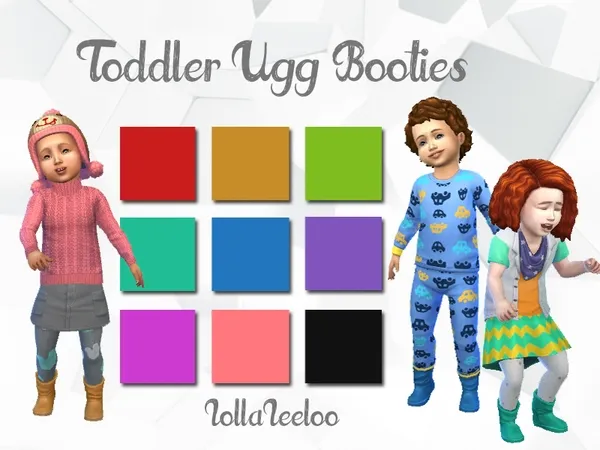 Alpha Toddler Ugg Booties by LollaLeeloo - The Sims 4 Custom Content