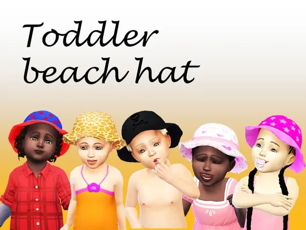 Maxis Match Toddler Beach Hats - The Sims 4 Custom Content