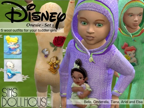 Alpha Disney Princess Onesies Set 1 - The Sims 4 Custom Content