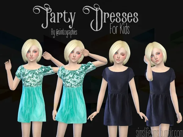 Alpha Party Dresses - The Sims 4 Custom Content