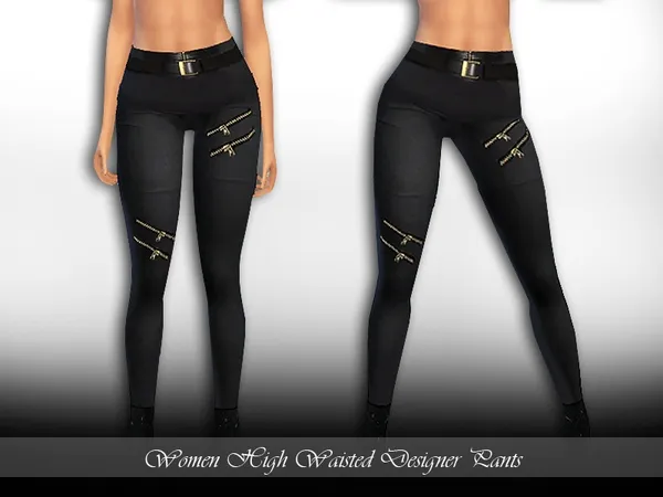 Alpha Women High Waisted Skinny Pants - The Sims 4 Custom Content
