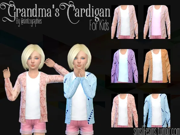 Alpha Grandma's Cardigan - The Sims 4 Custom Content