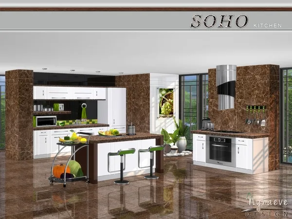 Alpha Soho Kitchen by thesimsresource - The Sims 4 Custom Content