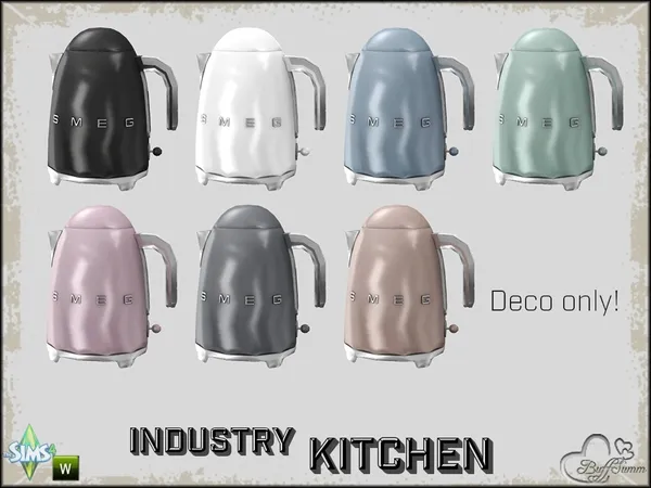 Kitchen Industry Waterheater 'SMEG' - The Sims 4 Custom Content
