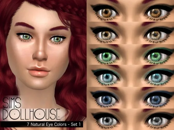 Alpha Sims Dollhouse Natural Eyes Set 1 - The Sims 4 Custom Content