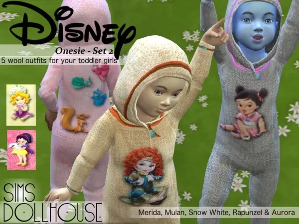 Alpha Disney Princess Onesies Set 2 - The Sims 4 Custom Content