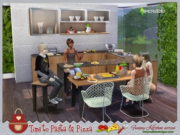 Alpha Funny kitchen series Time to by thesimsresource - The Sims 4 Custom Content