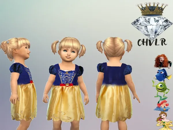 Alpha Disney Toddler Dresses - The Sims 4 Custom Content