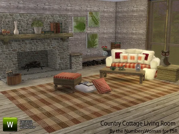 Alpha Country Cottage Living by thesimsresource - The Sims 4 Custom Content