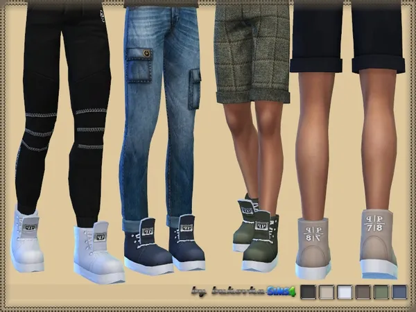 Alpha Boots Hi Top - The Sims 4 Custom Content