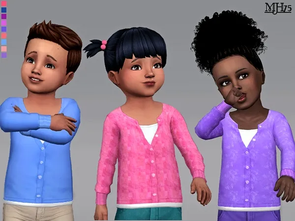 Alpha S4 Cutie Tots Cardigan [Toddler] - The Sims 4 Custom Content