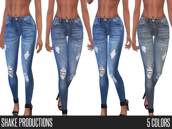 Alpha Shake Productions 66 Skinny Jeans - The Sims 4 Custom Content