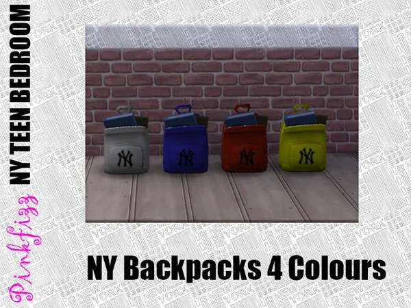 PInkfizz NY Backpack - The Sims 4 Custom Content